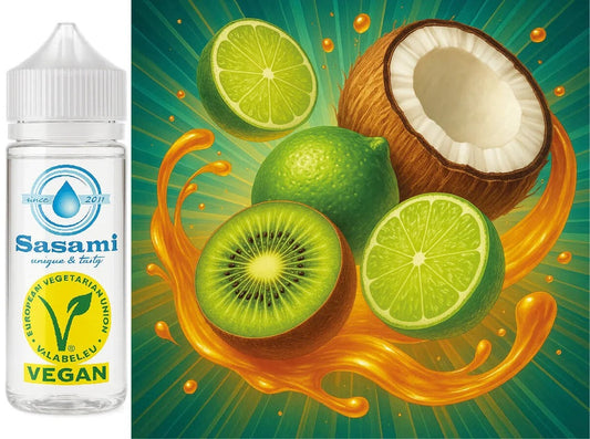 Kiwi Cascade – Kiwi-Limette-Kokosnuss Aroma Konzentrat – Vegan – Sasami – 100ml