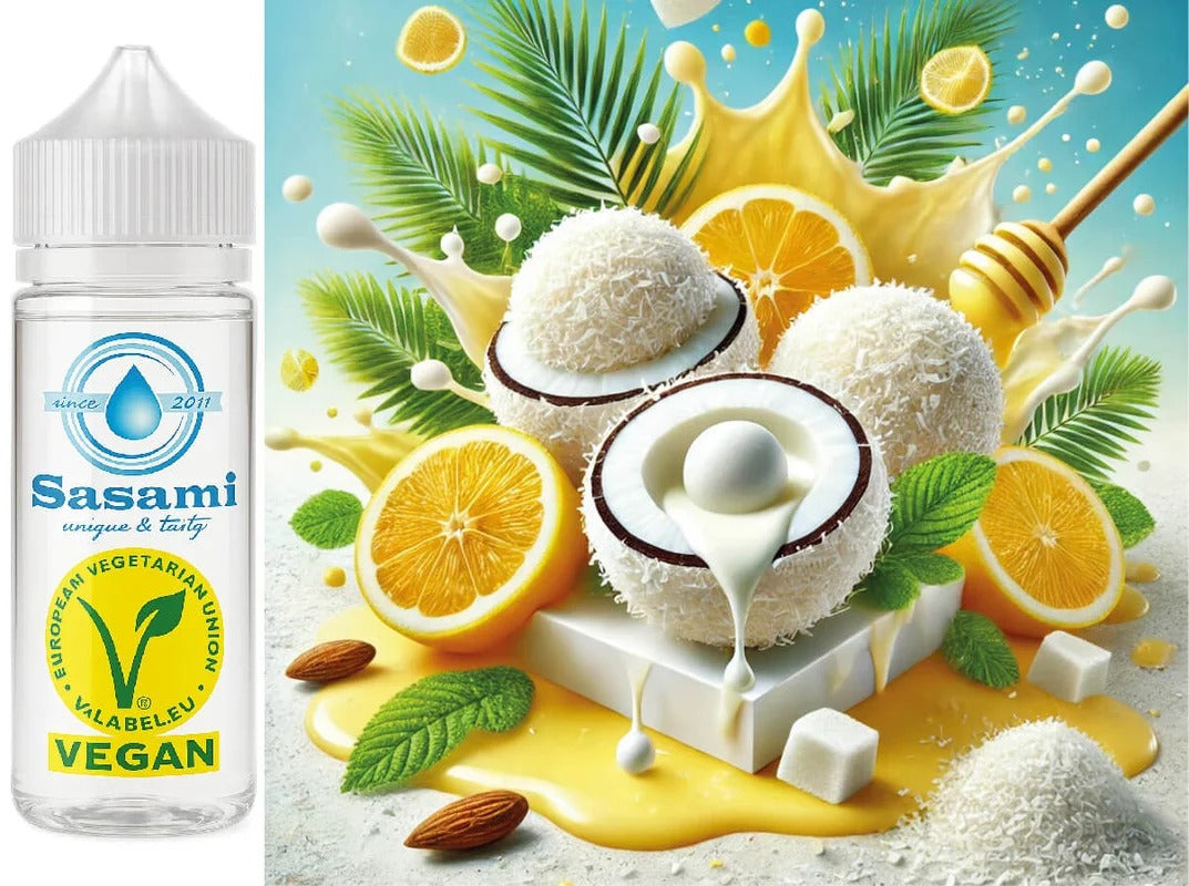 Raffa – Kokos-Kugeln-Rafael Zitrone Aroma Konzentrat – Vegan – Sasami – 100ml