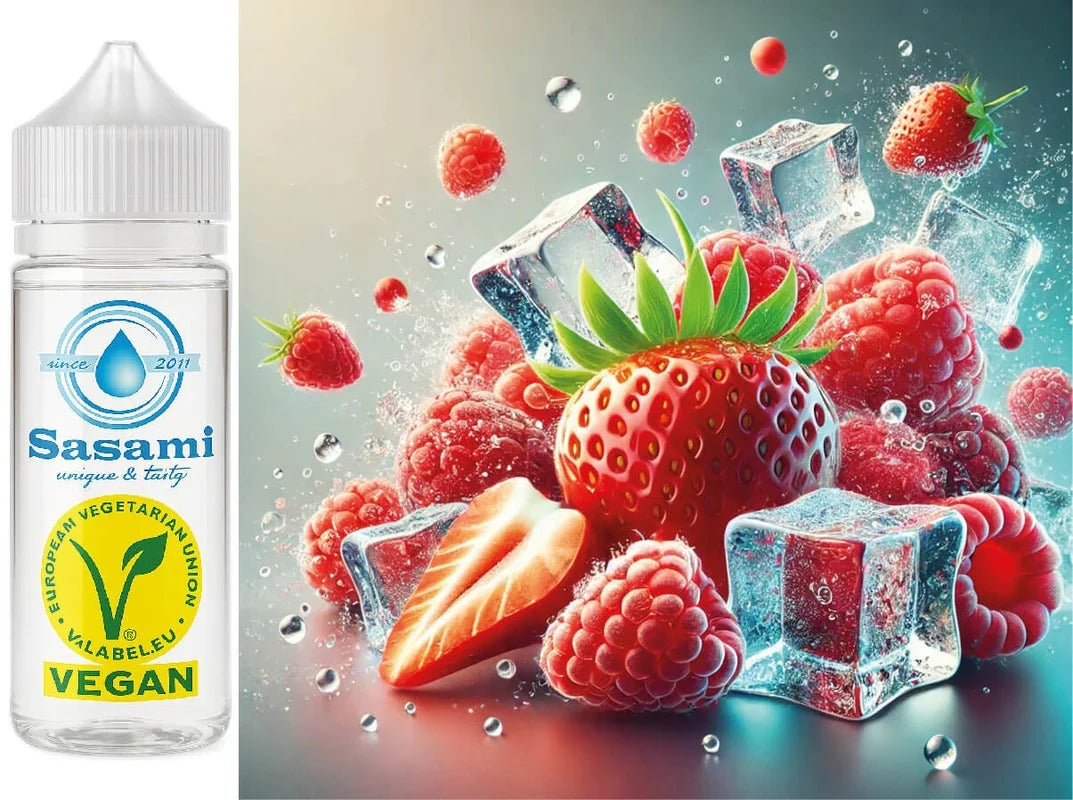Raspberry Strawberry Freeze – Erdbeere, Himbeere Ice Aroma Konzentrat – Vegan – Sasami – 10ml
