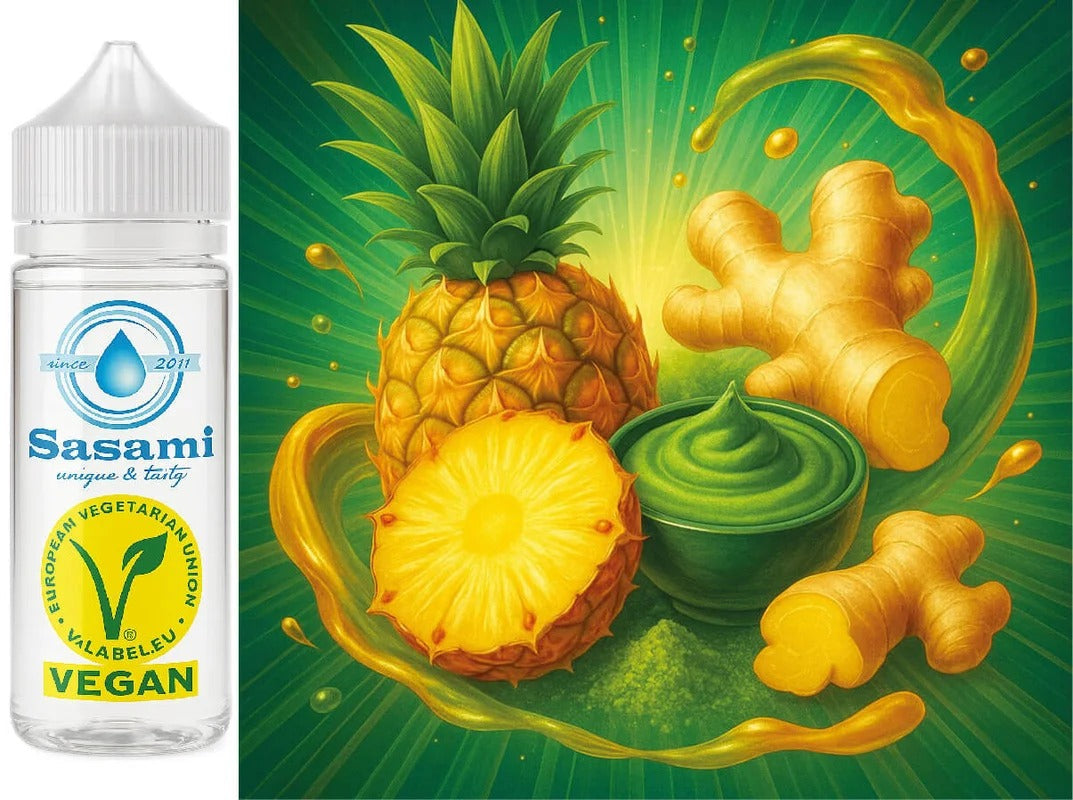 Zen Pineapple – Ananas-Matcha-Ingwer Aroma Konzentrat – Vegan – Sasami – 100ml