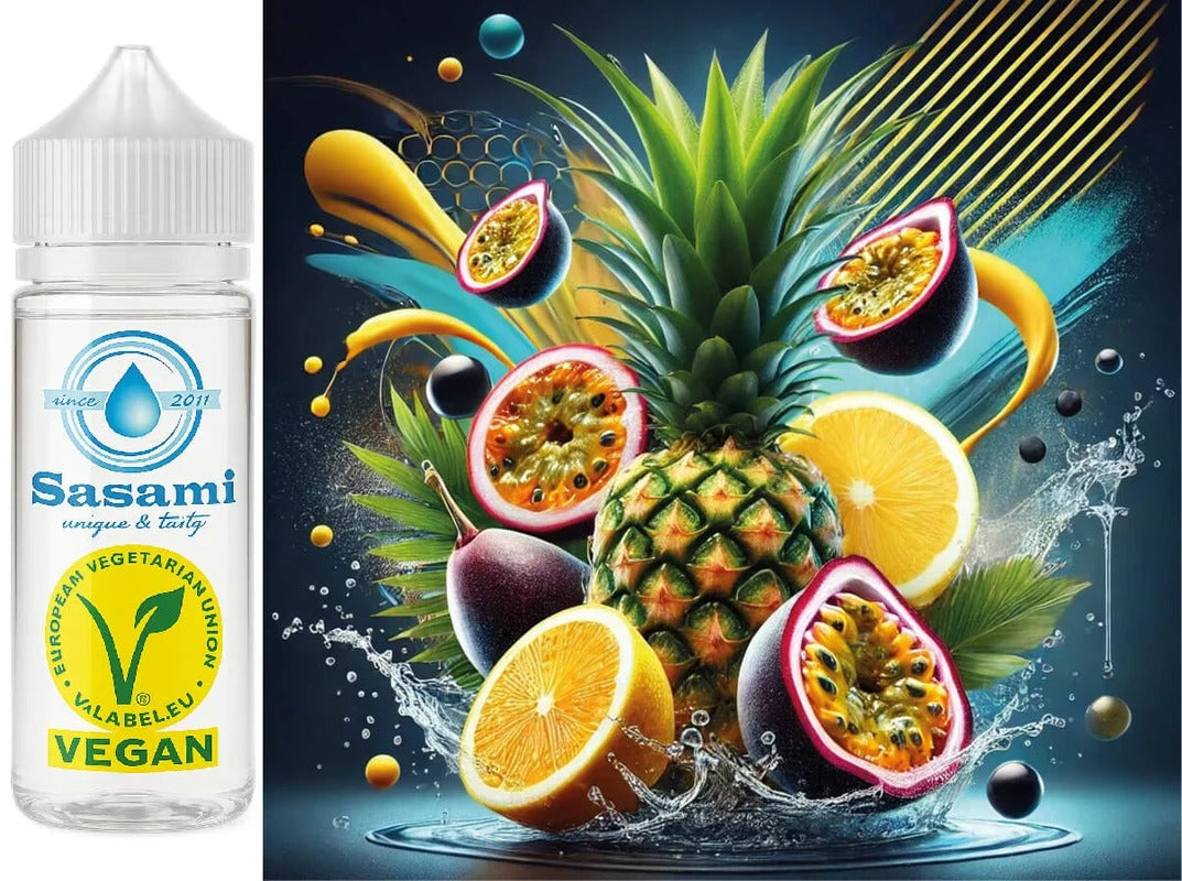 Tropical Citrus Splash – Ananas, Maracuja, Zitrone Aroma Konzentrat – Vegan – Sasami – 100ml