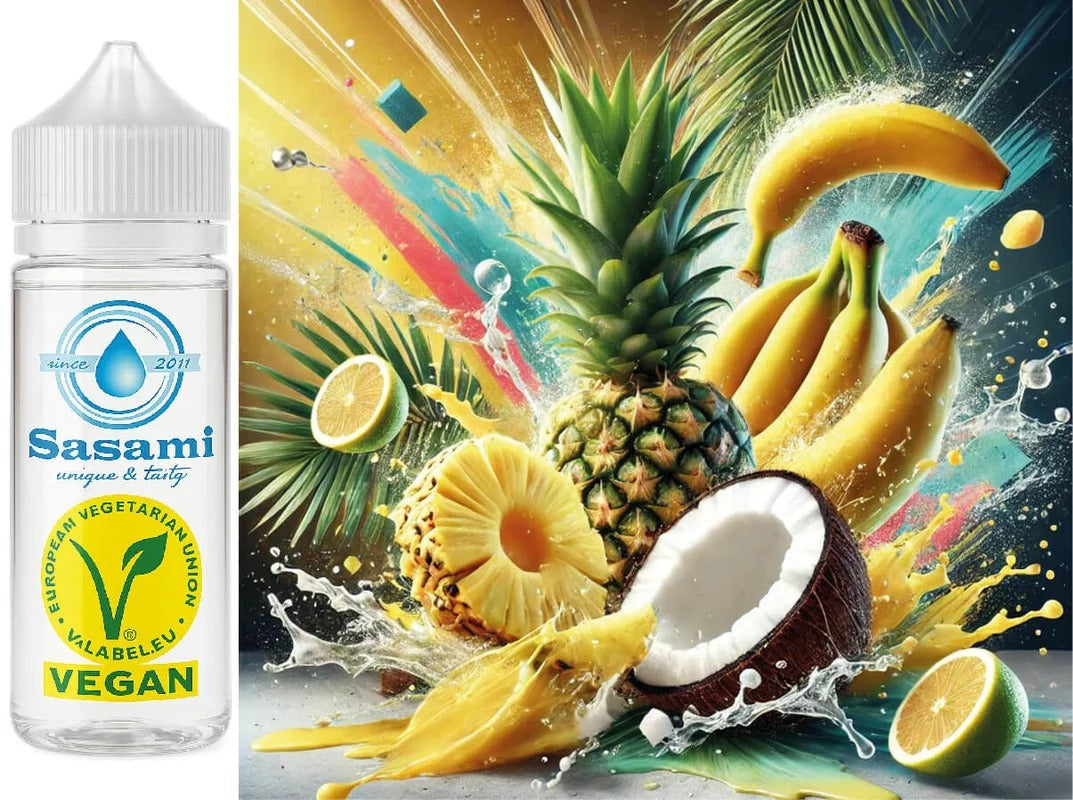 Tropical Fruit – Ananas, Banane, Kokosnuss, Zitrone Aroma Konzentrat – Vegan – Sasami – 10ml