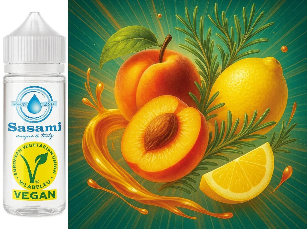 Peach Verde – Pfirsich-Rosmarin-Zitrone Aroma Konzentrat – Vegan – Sasami – 10ml