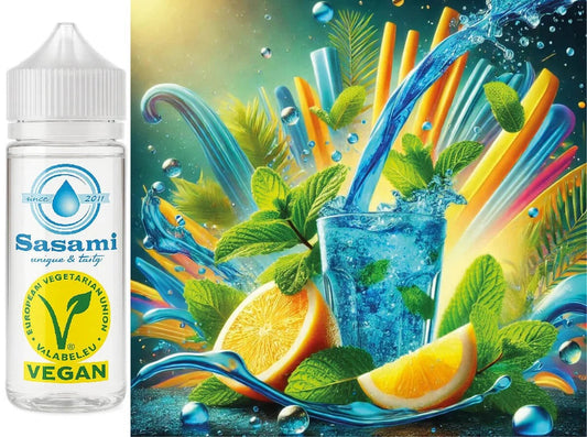 Ice Blue Citrus Storm – Minze, Zitrone Curacao Aroma Konzentrat – Vegan – Sasami – 100ml