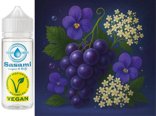 Midnight Bloom – Veilchen Traube & Holunderblüte Aroma Konzentrat – Vegan – Sasami – 100ml