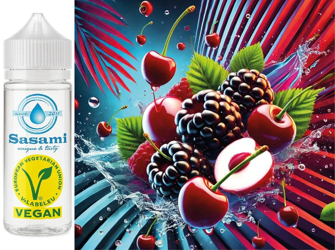 Blue Raspberry Razz Sour Cherry – blaue Himbeeren, Sauerkirsche Aroma Konzentrat – Vegan – Sasami – 10ml