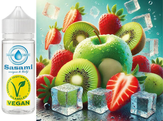 Kiwi Apple Frost – güner Apfel, Erdbeere, Kiwi Ice Aroma Konzentrat – Vegan – Sasami – 10ml