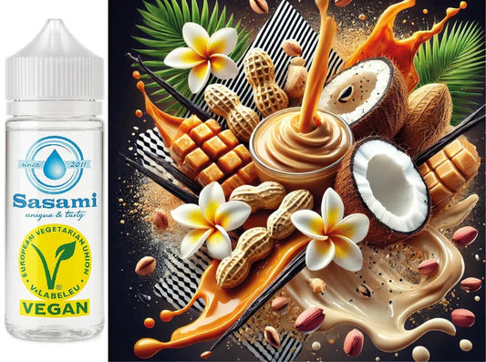 Nutty Sesame & Peanut – Sesam,Erdnuss,Karamell,Kokos Aroma Konzentrat – Vegan – Sasami – 10ml