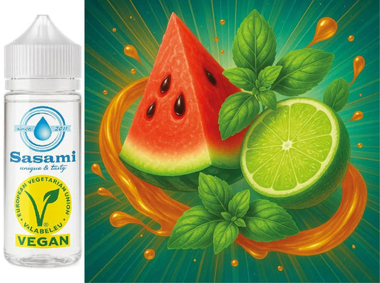 Melon Mist – Wassermelone-Basilikum-Limette Aroma Konzentrat – Vegan – Sasami – 100ml