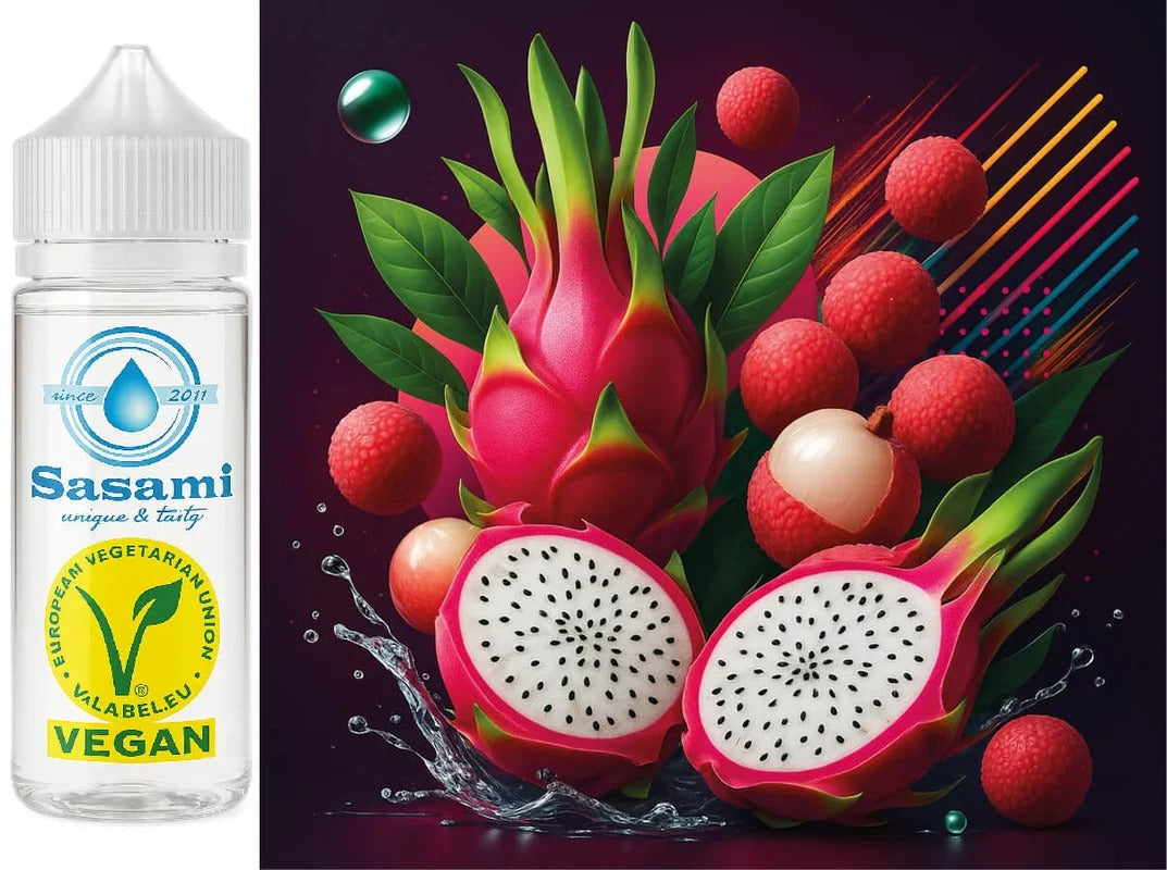 Lychee Dragon Kiss – Drachenfrucht & Lychee Aroma Konzentrat – Vegan – Sasami – 10ml