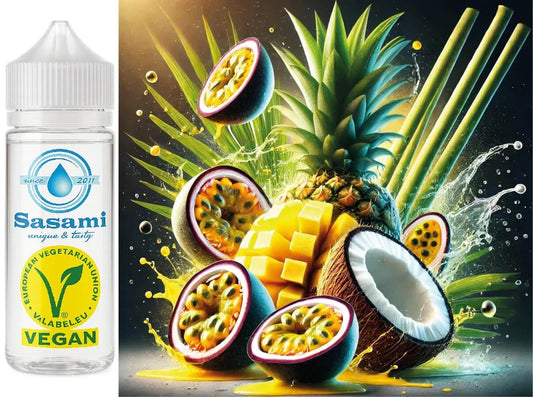 Exotic Paradise Punch – Ananas Maracuja Kokosnuss Zitronengras Aroma – Vegan – Sasami – 100ml
