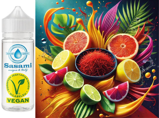 Sunshine Gold – Safran, Zitrone, Grapefruit & Limette Aroma Konzentrat – Vegan – Sasami – 100ml