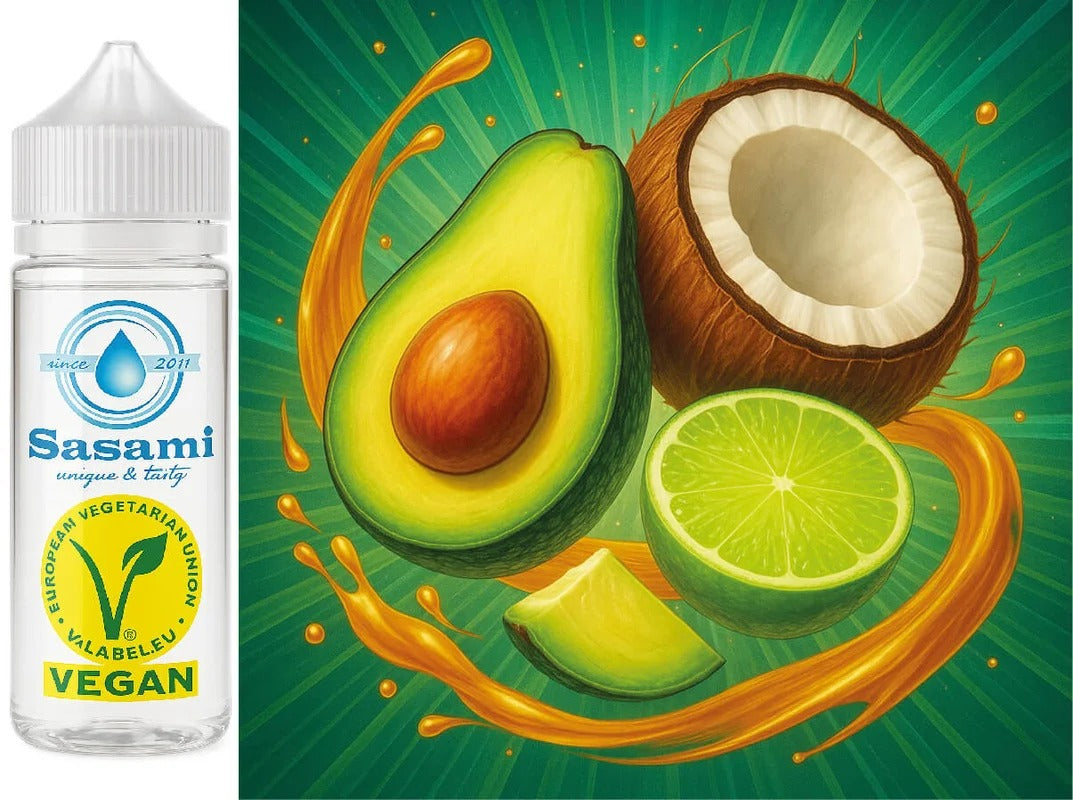 Avocado Zest – Avocado-Kokosnuss-Limette Aroma Konzentrat – Vegan – Sasami – 10ml