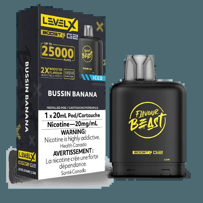Saveur Beast Boost G2 de niveau X – Bussin Banana Iced