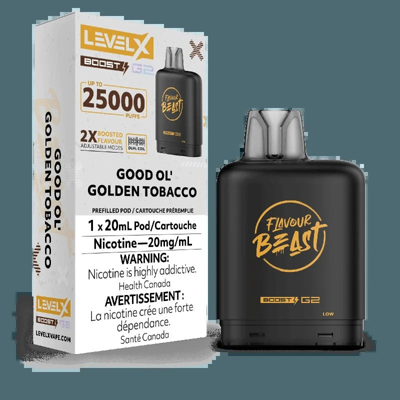 Saveur Beast Boost G2 de niveau X – Bon vieux tabac doré
