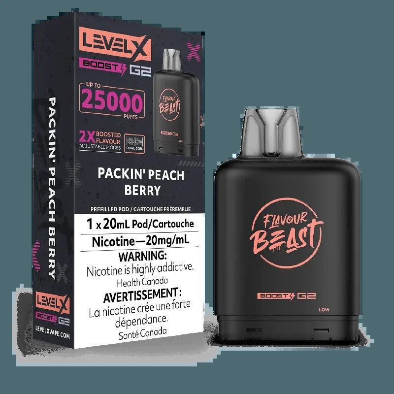 Saveur Beast Boost G2 de niveau X – Pêche et baies emballées