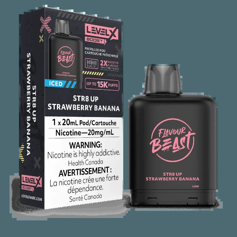 Level X Boost Flavour Beast – STR8 Up Fraise Banane Glacée