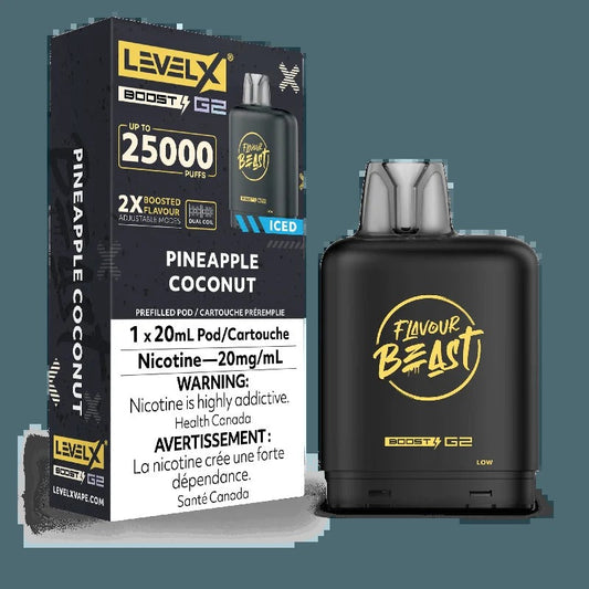 Saveur Beast Boost G2 de niveau X – Glace à l’ananas et à la noix de coco