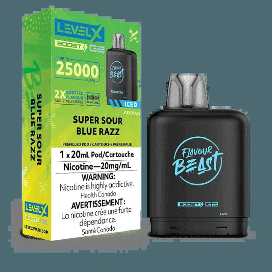 Level X Boost Flavour Beast – Super Aigre Blue Razz Glacé